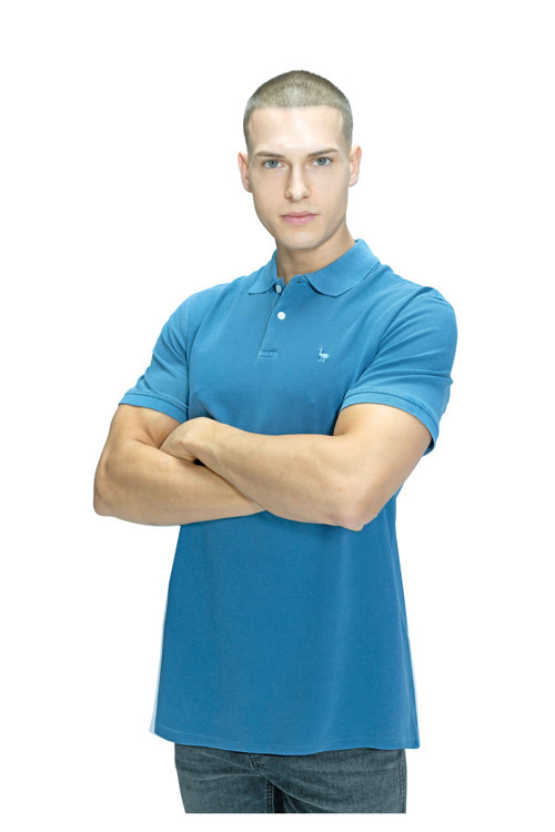 Blinky London Erkek Parça Boya Polo Yaka T-Shirt
