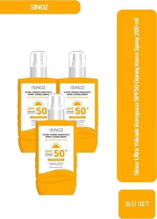 Ultra Yüksek Koruyucu SPF50 Güneş Krem Sprey 200 ml x3
