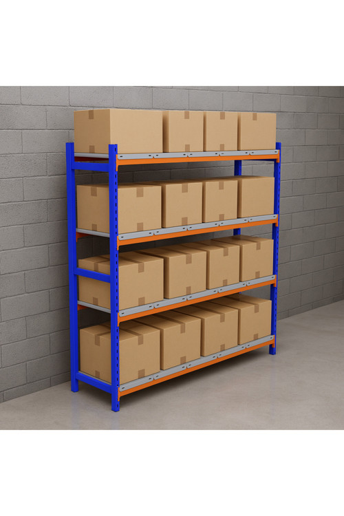 4 Katlı Depo Rafı 60X120X200 Cm Hafif Rack Raf 300-350 Kg Taşıma Kapasiteli