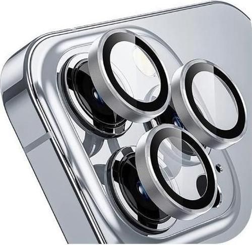 Iphone 14 / 14 Plus İle Uyumlu Darbeye Dayanıklı Safir Kamera Lens Koruyucu Silver