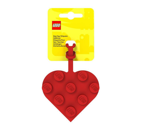 Gear 53658 3x3 Heart Bag Tag – Red