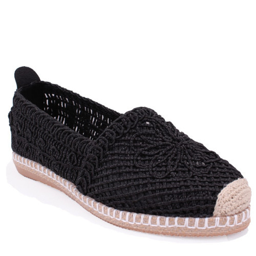 DZA07-115526703 Siyah Triko Günlük Espadril Kadın Ayakkabı
