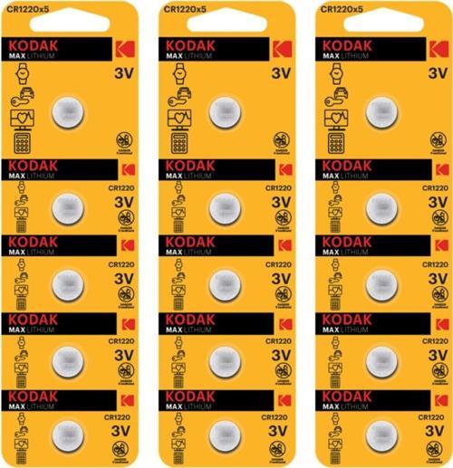 (5x3) 15 Adet CR1220 Max Lityum Para Pil