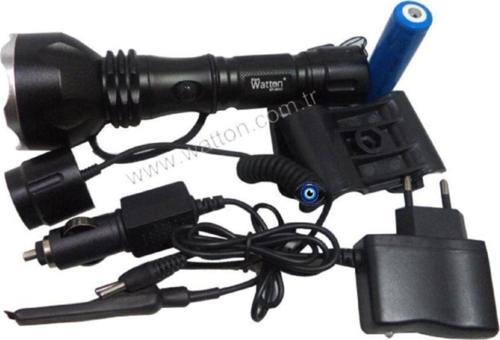 Watton Wt-253 Orjinal 600 Lümen Tx6 Şarjlı Avcı Feneri Sarı Işık