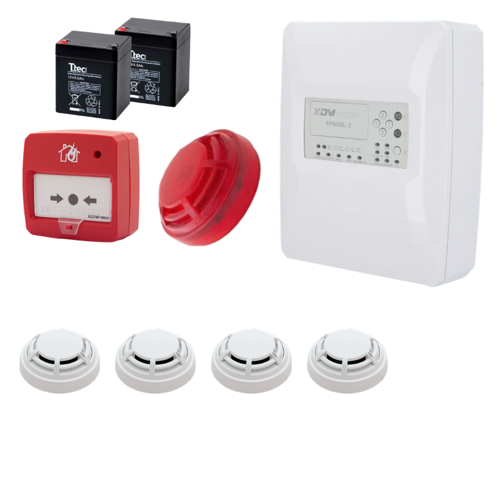 Fp9000L-2-4 Konvansiyonel Sistem Yangın Alarm Seti 4 Lü