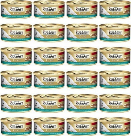 Parça Etli Soslu Somon ve Tavuk Kedi Konservesi 85 Gr 24'LÜ SET