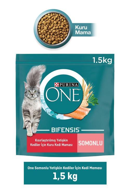 One Somonlu Kısırlaştırılmış Kedi Maması 1,5 Kg