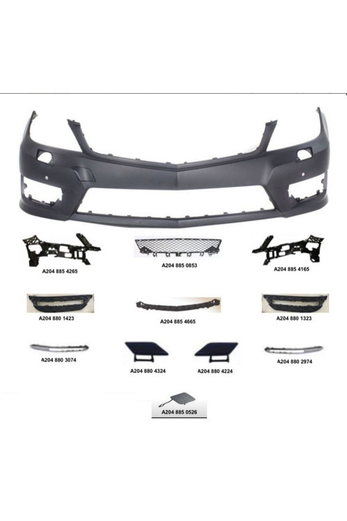 MERCEDES W204 ÖN TAMPON AMG SET (PANJUR VE LED HARİÇ) 2011- OEM:2048808347set