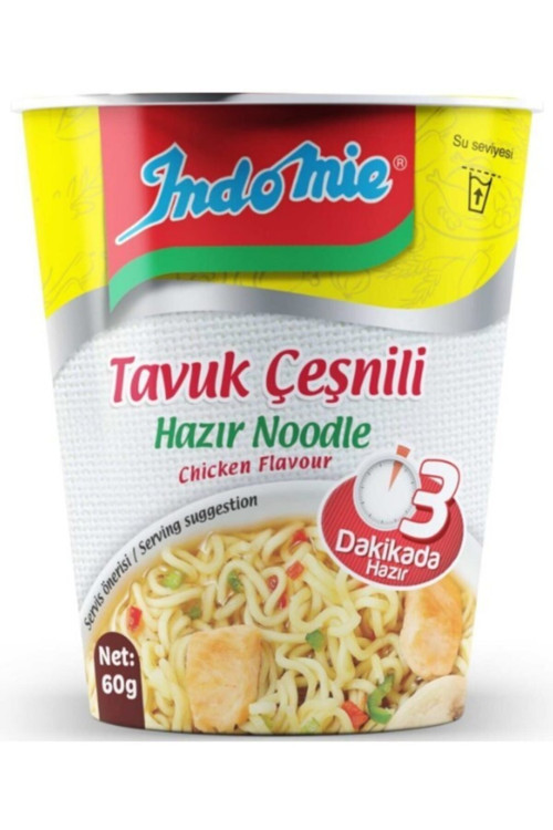 Tavuk Çeşnili Hazır Bardak Noodle 60gr*24 Lü