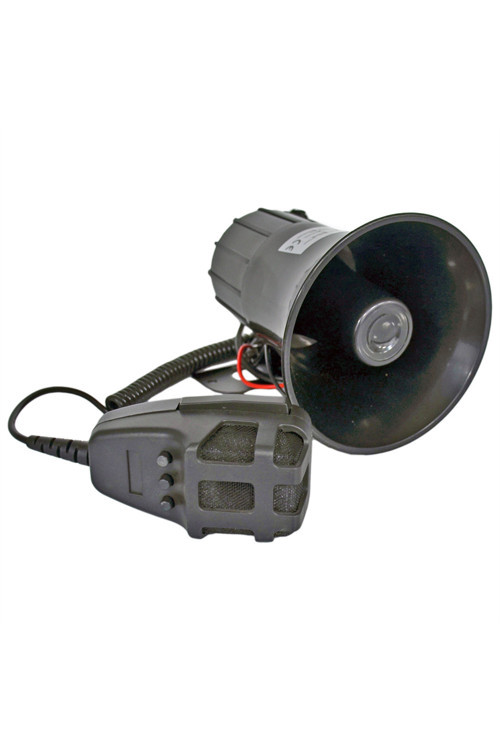 12V Elektronik Siren 3 Sesli Mikrofonlu Siyah BR2744101