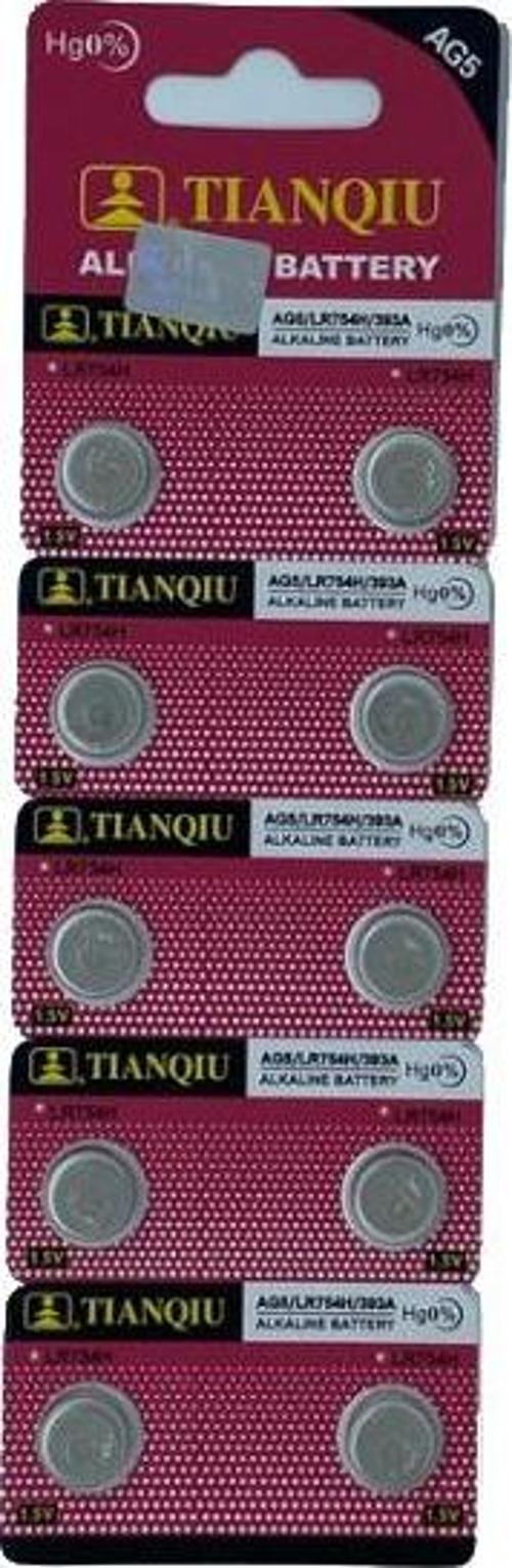 TIANQIU AG5 LR754/393 Alkalin 10'lu Düğme Pil