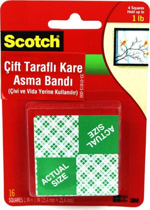 Scotch Çift Taraflı Köpük Bant Kare 3m 111