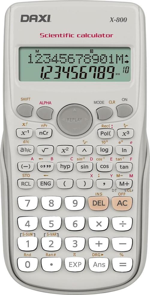 X-800 Gri Bilimsel Hesap Makinesi 240 Fonksiyon