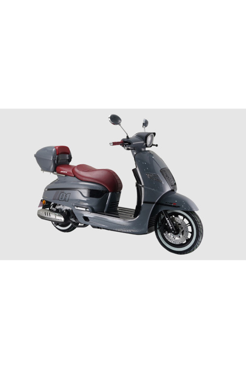 Malibu 125 Cc Scooter Hava Soğutmalı Gri/Siyah