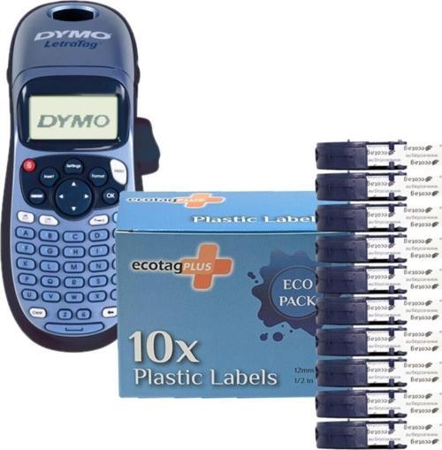 Dymo Letratag Etiket Yazıcısı Ve Ecotag Kağıt Şerit Etiket Beyaz 10'lu