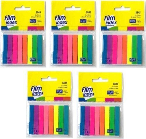 Film Index Şeffaf Plastik Ayraç 8 Renk X 25 Sayfa 8845 5'li Set