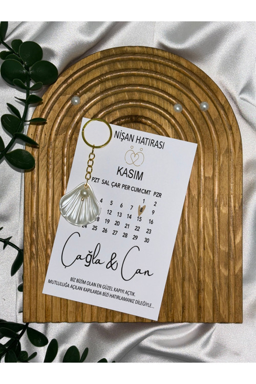 İstiridye Anahtarlık 10 Adet Nişan,Kına ,Nikah, Söz Hediyelik