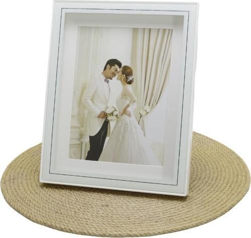 2’li  LED Işıklı Yatay Fotoğraf Çerçevesi Beyaz 31*22 cm