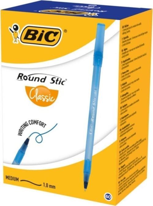Round Stic Classic M Uç 1.0 Mm Tükenmez Kalem 60 Adet Mavi