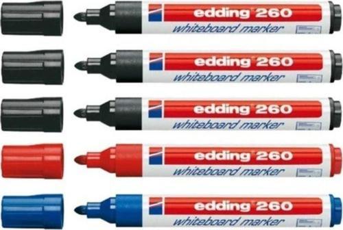 260 Beyaz Tahta Kalemi 3 Siyah 1 Mavi 1 Kırmızı