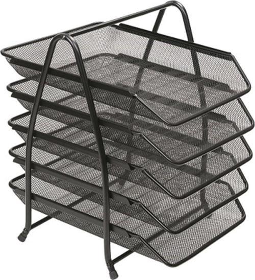 Perfore Evrak Rafı Metal 5 Katlı 420gr Siyah