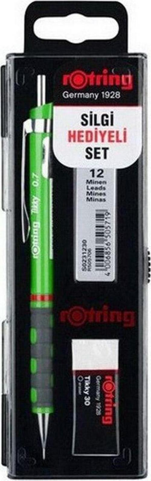 Tikky Okul Seti 0.7 mm Koyu Yeşil Versatil Kalem + Silgi + Uç