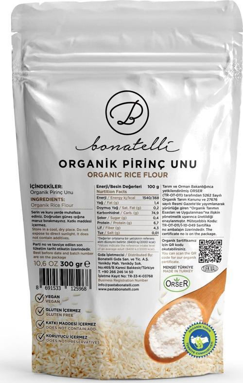 Organik Pirinç Unu 300  gr