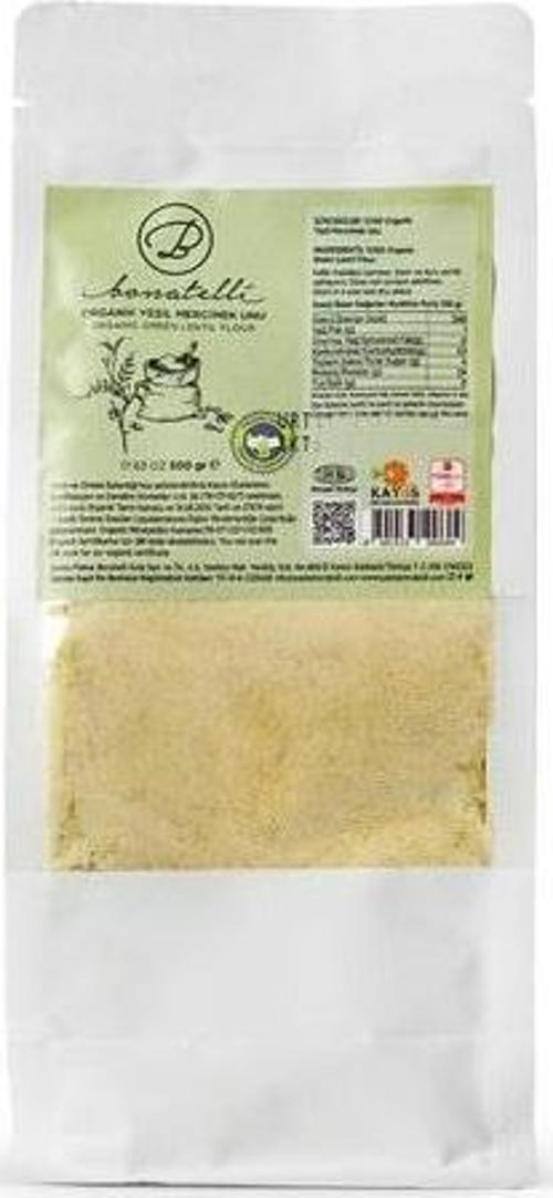 Organik Yeşil Mercimek Unu 500 Gr