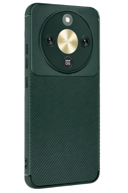NHRHLS Huawei Honor Magic 8 Lite Auto Focus Karbon Kapak - (123452) Koyu Yeşil