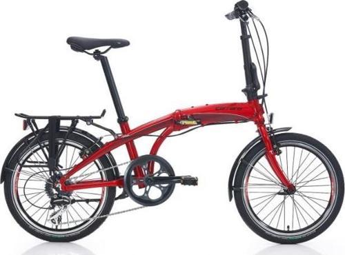 Flexi 108 V-Fren 20"Jant 8 Vites 32 Kadro Katlanır Bisiklet Kırmızı Siyah