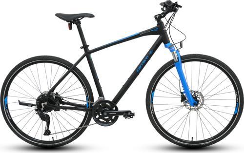 Sportive 227 28'' Jant 27 Vites 51 Kadro HD Şehir Bisikleti Siyah Mavi Gümüş