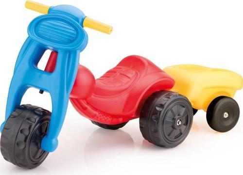 3 Tekerlekli Römorklu Bingit Araba 7043 Oyuncak Motor römorklu