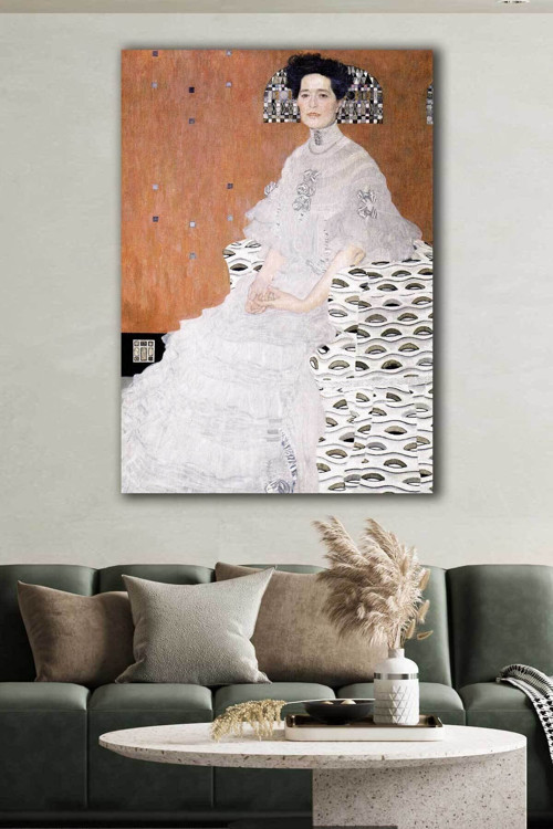 Fritza Riedler - Gustav Klimt Ünlü Ressamlar Kanvas Tablo