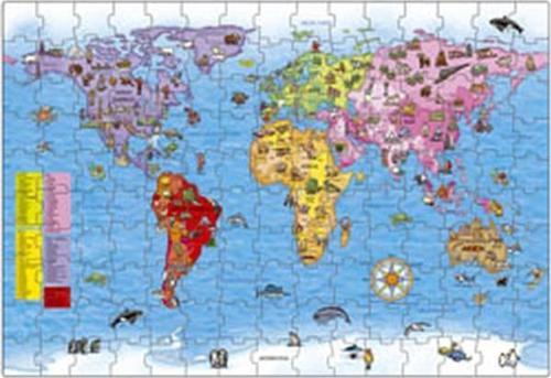 Dev Dünya Haritasi 5 10 Yaş Puzzle
