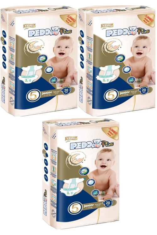 Plus Bebek Bezi Beden:5 (11-25KG) Junior 60 Adet Jumbo Fırsat Pk