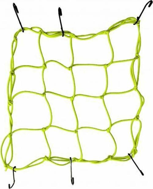 Motosiklet Kask Ve Bagaj Filesi Plastik Kancalı File 35X35 Cm Sarı