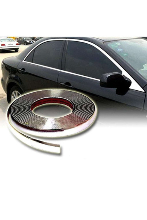 17mm Düz Krom Nikelaj Yapışkanlı Şerit