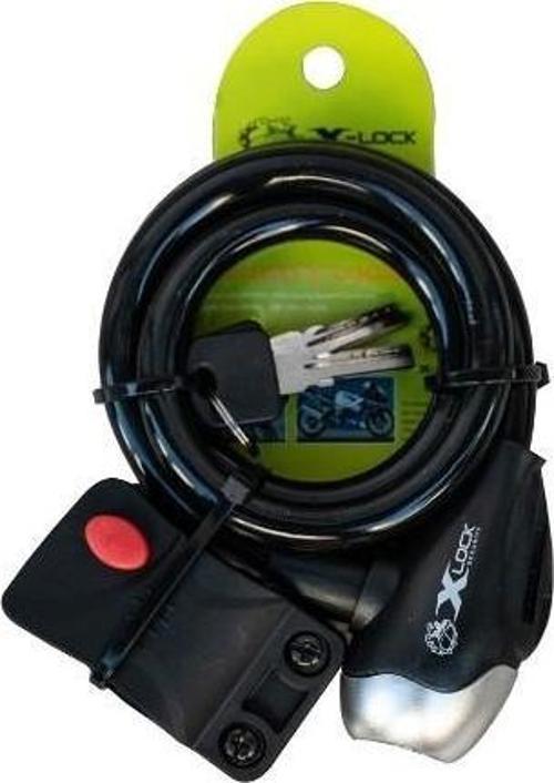 Xbyc TY 561 Anahtarlı Çelik Halat Kilit 8x1300 mm Bisiklet Kilidi Siyah