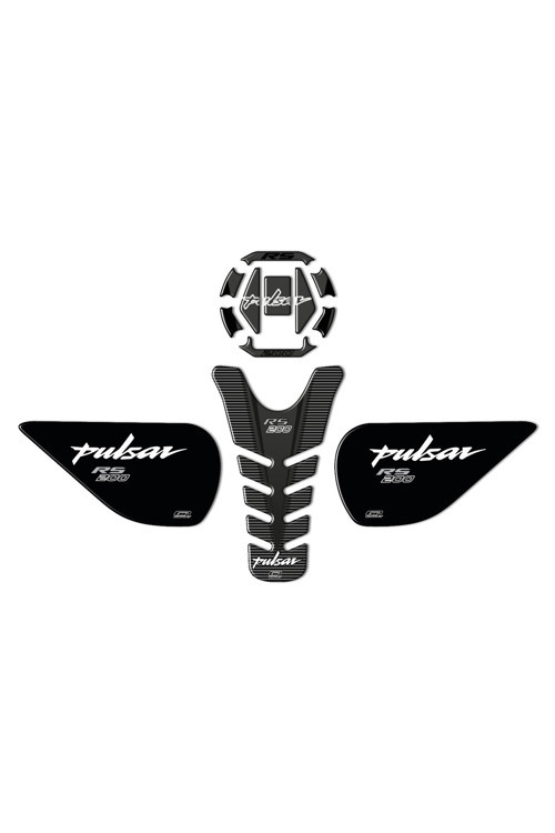 Bajaj RS 200 2015-2020 Uyumlu Tank Pad Seti Siyah