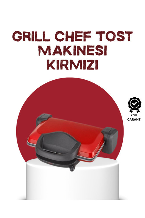 2000 Watt Tost Makinesi 6 Dilim Kapasiteli Döküm Plakalı Üç Kademeli Isı Ayarlı