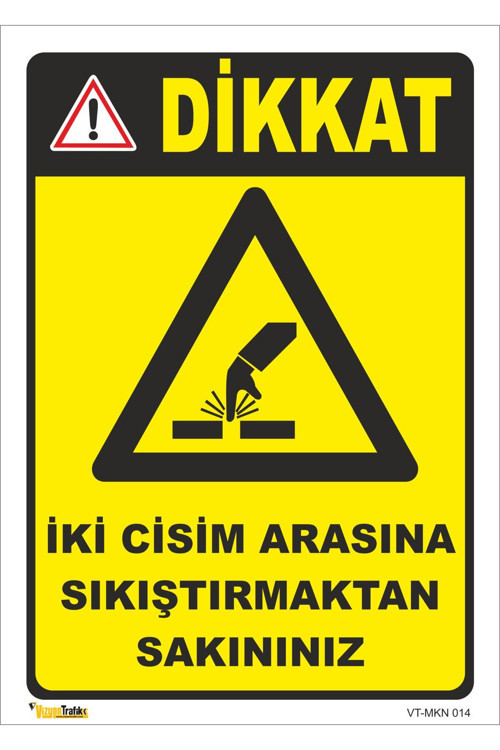 Iki Cisim Arasına Sıkıştırmaktan Sakınınız - Isg Levhası 15 X 21 Cm Sticker