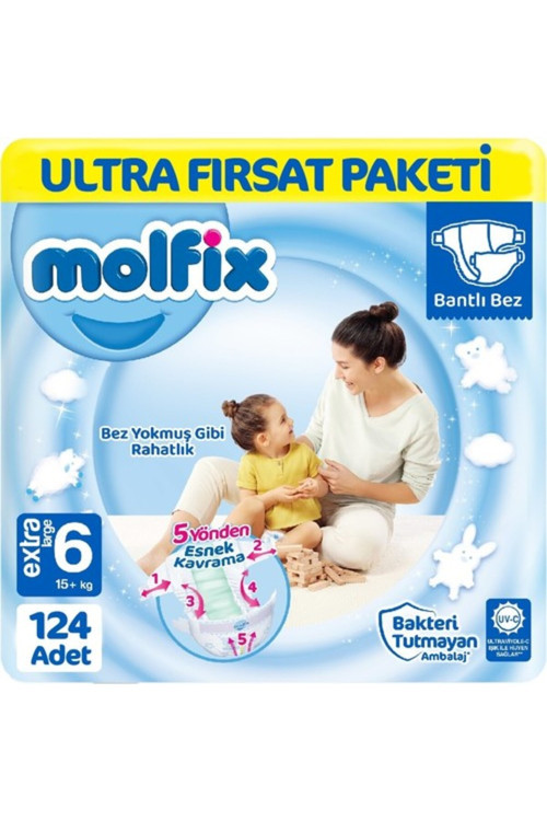 Bebek Bezi Ultra Fırsat Paketi X Large 6 No 124 lü