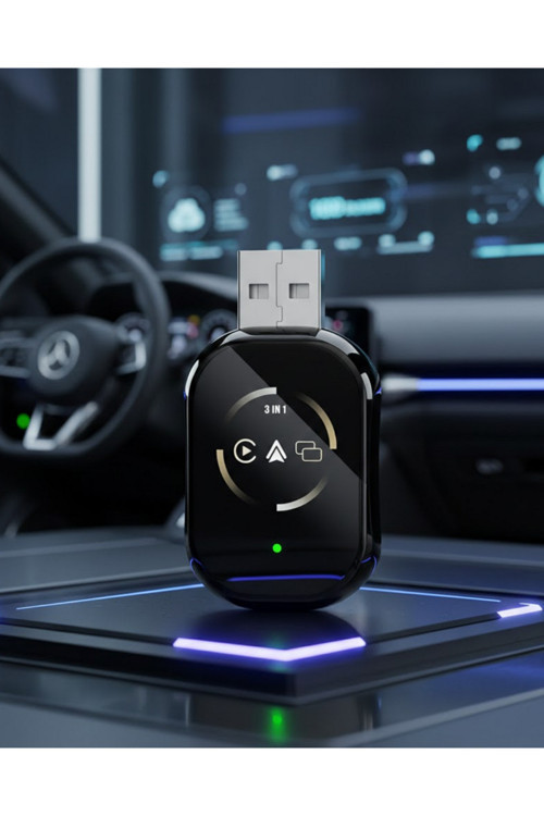 NHRHLS Kablosuz CarPlay ve Android Auto Adaptörü Tak (124117) Çalıştır Kullanım