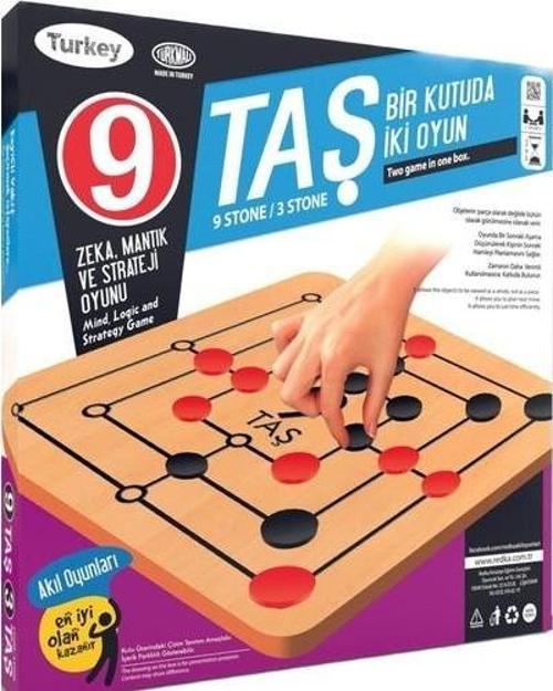 9 Taş 3 Taş Zeka Oyunu