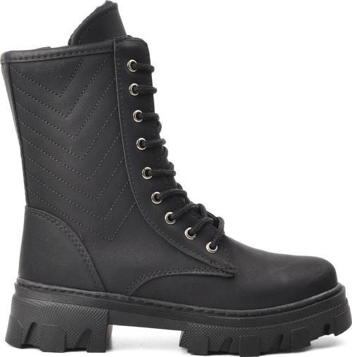 2216K-F Siyah İçi Polarlı Kız Çocuk Postal Bot