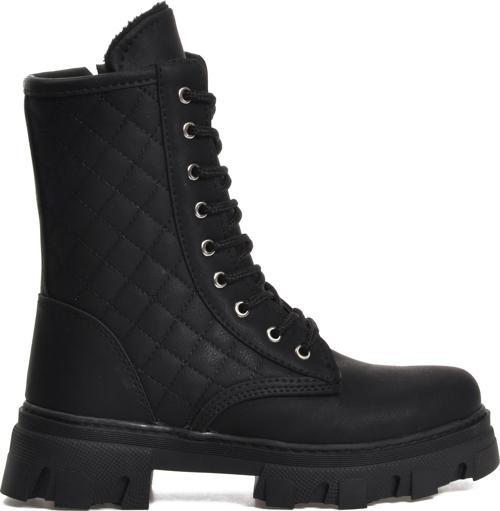 2323K-F Siyah Zümrüt İçi Polarlı Kız Çocuk Bot