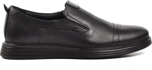 2917 Siyah Hakiki Deri Erkek Casual Ayakkabı