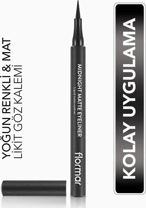 Mat Likit Kalem Eyeliner (Siyah) - Midnight Matte Eyeliner - 001 Black - 8690604532292