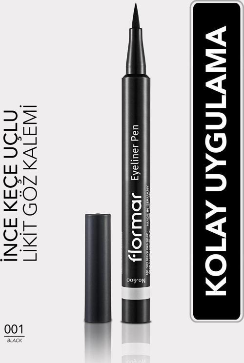 Yarı Mat Bitişli Eyeliner (Siyah) - Eyeliner Pen - 001 Black - 8690604109609