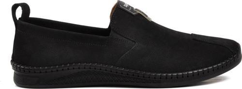 308 Siyah Nubuk Hakiki Deri Erkek Günlük Ayakkabı